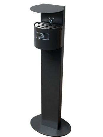 Standascher Halbrundascher 220 mm breit mit stabiler Bodenplatte