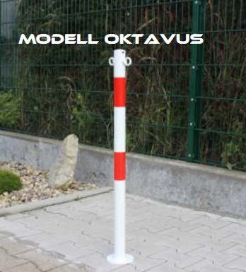 Absperrpfosten Modell Oktavus – Ø 60 mm ortsfest