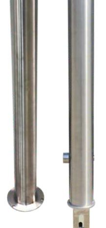 Edelstahlpoller Modell Crassus-E  Ø 89 mm herausnehmbar
