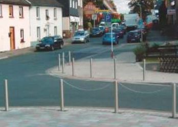 Stilpoller Modell Kleppingstrasse Ø 60 mm bis Ø 76 mm klappbar und herausnehmbar Dreikant
